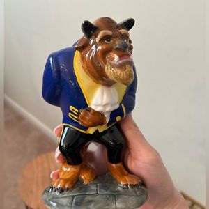 Disney Beauty and the Beast Vintage Ceramic Figurine Porcelain Statue Decor